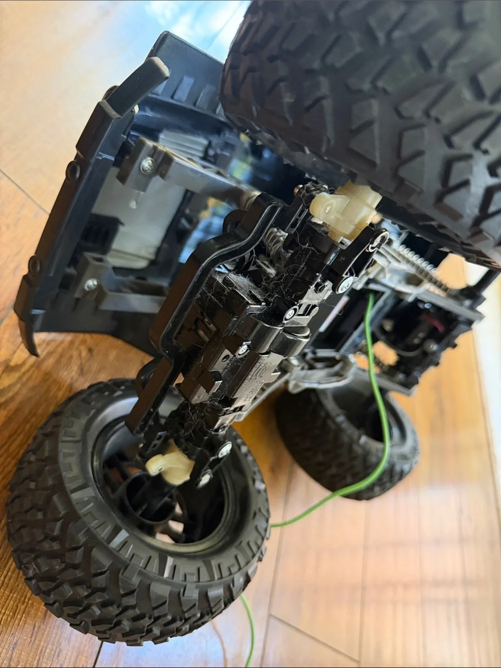Wrangler White and Teal Off-Road RC Truck Toy